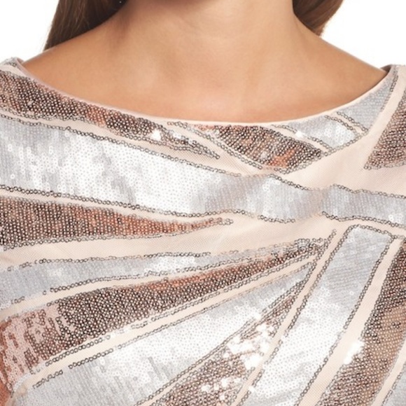 Vince Camuto Split Sequin Sheath Dress - Picture 4 of 5